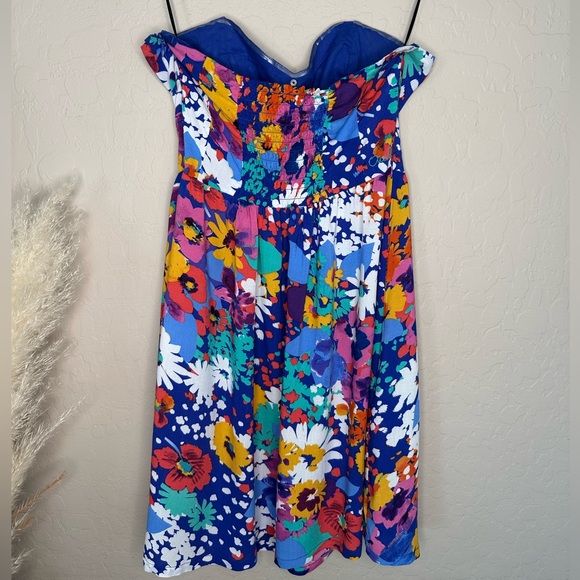 O’Neill Floral Print Strapless Knee Length Dress, size S - Picture 11 of 14